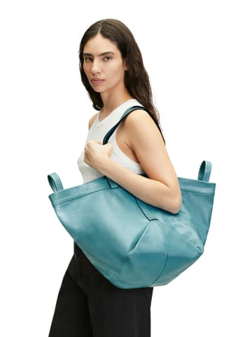 Liebeskind Berlin Leren shopper blauw - (B)47 x (H)34 x (D)18 cm