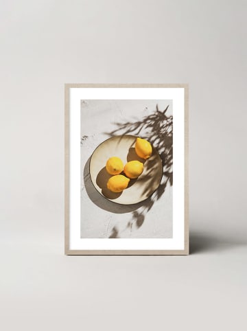 Ars Longa Gerahmter Kunstdruck "Lemons on a plate"