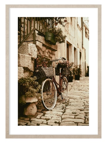 Ars Longa Gerahmter Kunstdruck "Retro Bicycle" - (L)70 x (B)50 cm