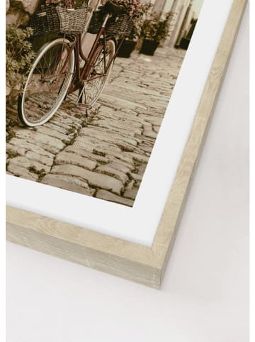 Ars Longa Gerahmter Kunstdruck "Retro Bicycle" - (L)70 x (B)50 cm