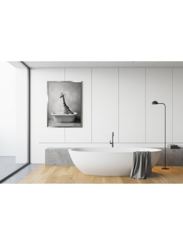 Ars Longa Druk artystyczny "Giraffe In Bath" w ramce - 70 x 50 cm