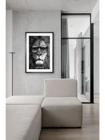 Ars Longa Gerahmter Kunstdruck "Stay Wild Lion" - (L)70 x (B)50 cm