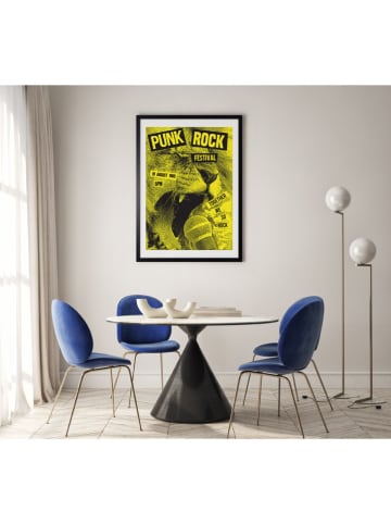 Ars Longa Gerahmter Kunstdruck "Lion Punk Rock" - (L)70 x (B)50 cm