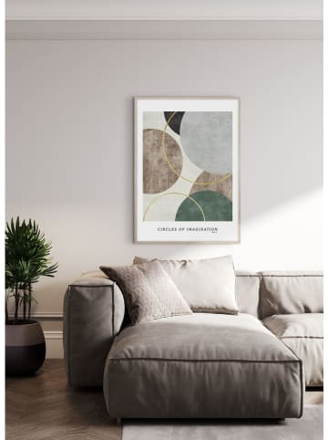 Ars Longa Gerahmter Kunstdruck "Circles Of Imagination No.1" - (L)70 x (B)50 cm