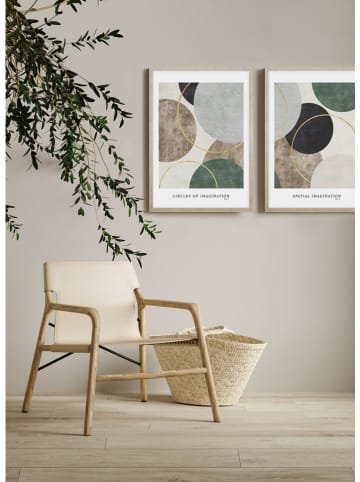 Ars Longa Gerahmter Kunstdruck "Circles Of Imagination No.1" - (L)70 x (B)50 cm