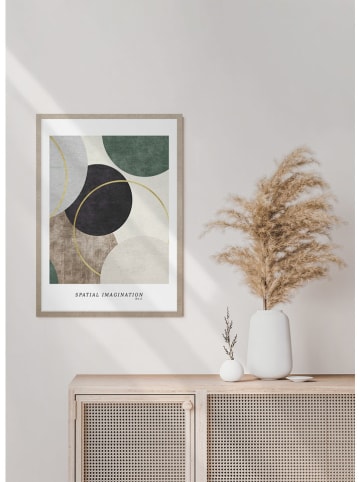 Ars Longa Ingelijste kunstdruk "Circles Of Imagination No.2" - (L)70 x (B)50 cm