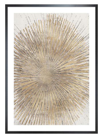 Ars Longa Gerahmter Kunstdruck "Golden Abstract I" - (L)70 x (B)50 cm