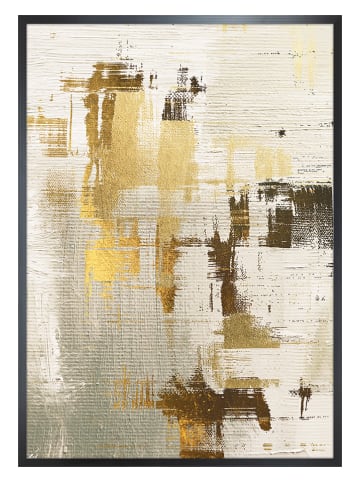 Ars Longa Ingelijste kunstdruk "Golden Abstract III" - (L)70 x (B)50 cm