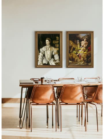 Ars Longa Ingelijste kunstdruk "Man in Lion Cave" - (L)70 x (B)50 cm