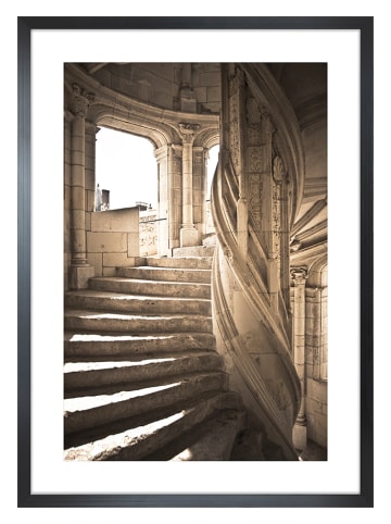 Ars Longa Druk artystyczny "Stone Staircase" w ramce - 70 x 50 cm