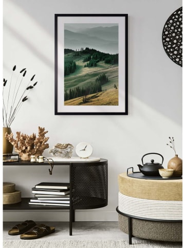 Ars Longa Ingelijste kunstdruk "View Of The Green Hills" - (L)70 x (B)50 cm