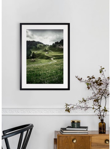 Ars Longa Druk artystyczny "Path In The Valley Of The Mountains" w ramce - 70 x 50 cm