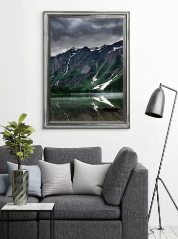 Ars Longa Ingelijste kunstdruk "Lake With Mountains In The Background" - (L)70 x (B)50 cm