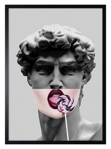 Ars Longa Gerahmter Kunstdruck "David with a Lollipop" - (L)70 x (B)50 cm
