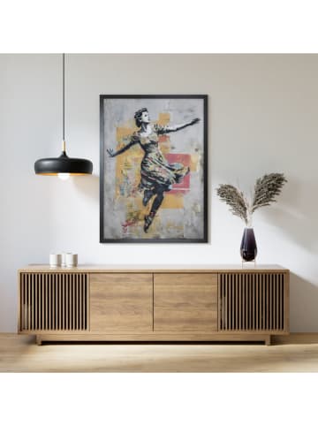 Ars Longa Gerahmter Kunstdruck "Graffiti Woman" - (L)70 x (B)50 cm