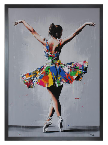 Ars Longa Gerahmter Kunstdruck "Graffiti Ballerina" - (L)70 x (B)50 cm