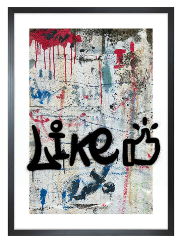 Ars Longa Ingelijste kunstdruk "Graffiti Like" - (L)70 x (B)50 cm