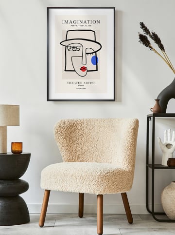 Ars Longa Gerahmter Kunstdruck "Abstract portrait of lady" - (L)70 x (B)50 cm