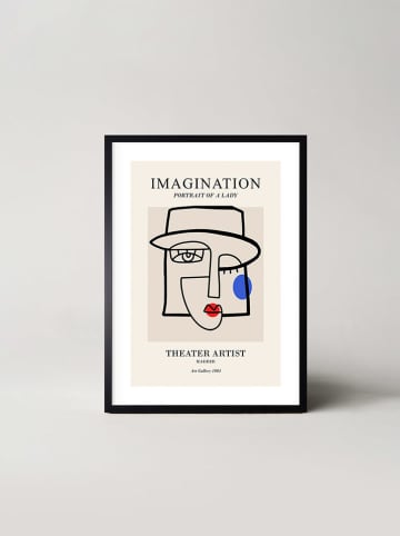 Ars Longa Ingelijste kunstdruk "Abstract portrait of lady" - (L)70 x (B)50 cm