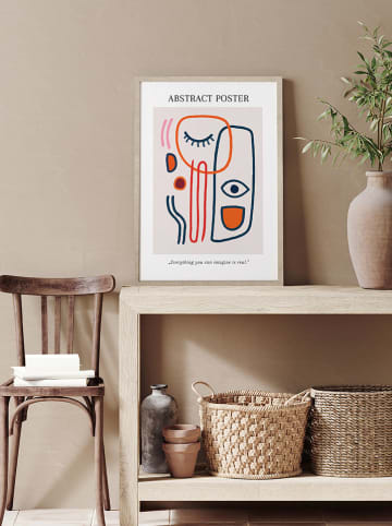 Ars Longa Gerahmter Kunstdruck "Abstract colorful faces no. 1" - (L)70 x (B)50 cm