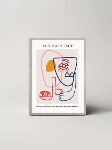 Ars Longa Gerahmter Kunstdruck "Abstract colorful faces no. 2" - (L)70 x (B)50 cm