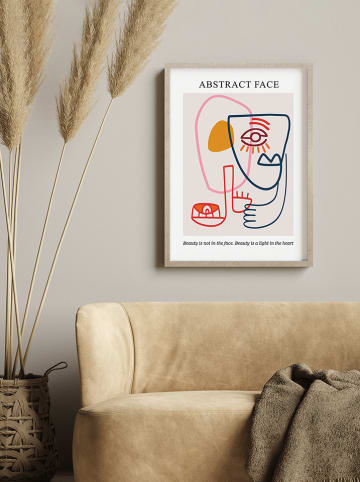 Ars Longa Ingelijste kunstdruk "Abstract colorful faces no. 2" - (L)70 x (B)50 cm