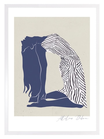 Ars Longa Ingelijste kunstdruk "Female Body Tilted" - (L)70 x (B)50 cm