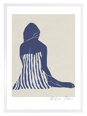 Ars Longa Druk artystyczny "Pensive Woman Abstract" w ramce - 70 x 50 cm