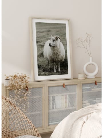 Ars Longa Ingelijste kunstdruk "Ram In The Meadow" - (L)70 x (B)50 cm