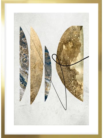 Ars Longa Gerahmter Kunstdruck "Golden Boats" - (L)70 x (B)50 cm