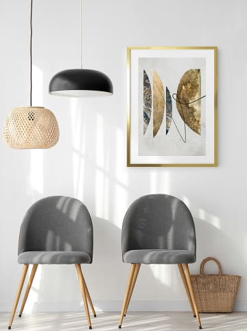 Ars Longa Druk artystyczny "Golden Boats" w ramce - 70 x 50 cm