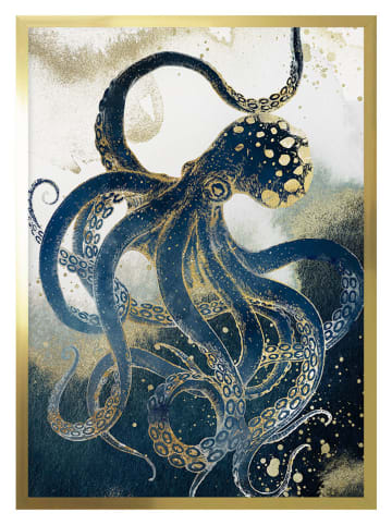 Ars Longa Ingelijste kunstdruk "Golden Octopus" - (L)70 x (B)50 cm