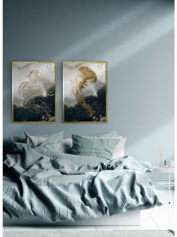 Ars Longa Druk artystyczny "Golden Jellyfish No 2" w ramce - 70 x 50 cm
