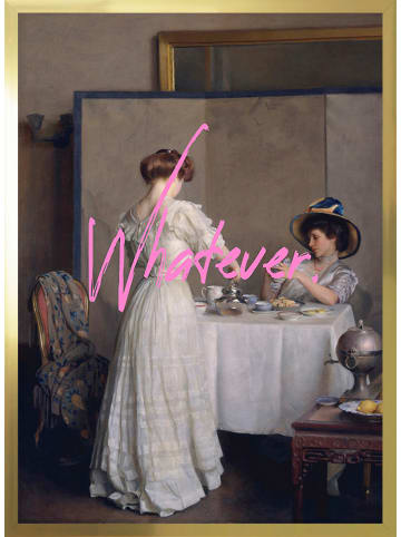 Ars Longa Gerahmter Kunstdruck "Tea in the living room" - (L)70 x (B)50 cm