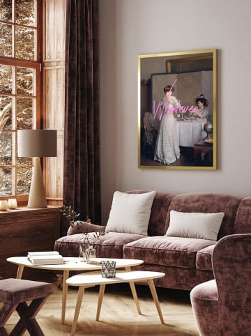 Ars Longa Gerahmter Kunstdruck "Tea in the living room" - (L)70 x (B)50 cm