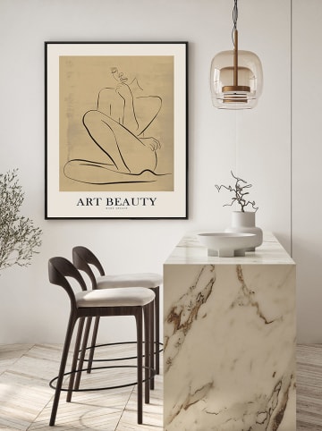 Ars Longa Ingelijste kunstdruk "Art line body speech" - (L)70 x (B)50 cm