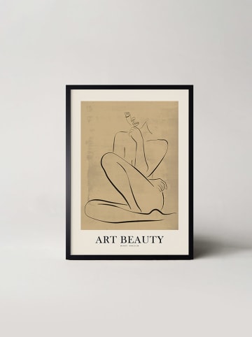 Ars Longa Ingelijste kunstdruk "Art line body speech" - (L)70 x (B)50 cm