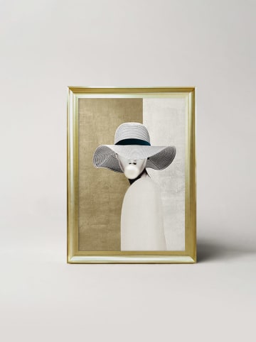 Ars Longa Gerahmter Kunstdruck "Elegant woman with ballon" - (L)70 x (B)50 cm