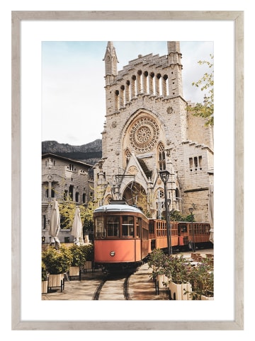 Ars Longa Gerahmter Kunstdruck "Tram on Mallorca"  - (L)70 x (B)50 cm
