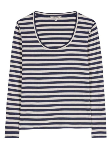 Herrlicher Longsleeve in Dunkelblau/ Beige