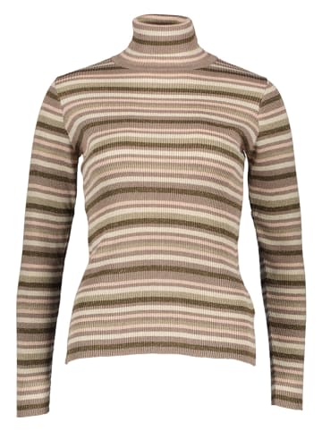 Herrlicher Rollkragenpullover in Beige/ Braun