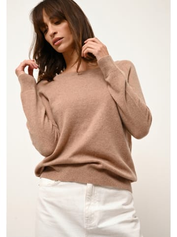Just Cashmere Kaszmirowy sweter "Abigail" w kolorze beżowym