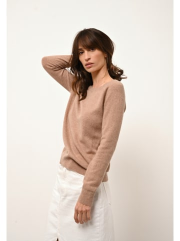 Just Cashmere Kasjmieren trui "Abigail" beige