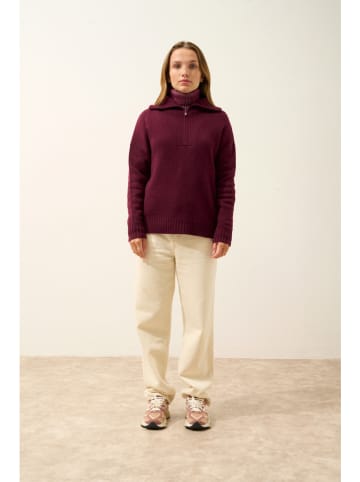 Just Cashmere Kaschmir-Pullover "Akar" in Bordeaux