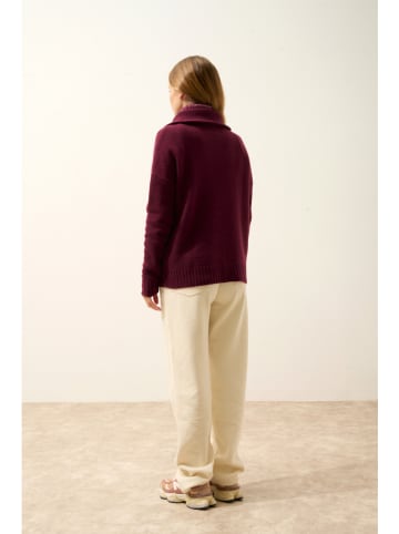 Just Cashmere Kaschmir-Pullover "Akar" in Bordeaux