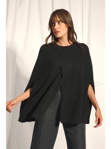Just Cashmere Kaschmir-Poncho "Alloa" in Schwarz