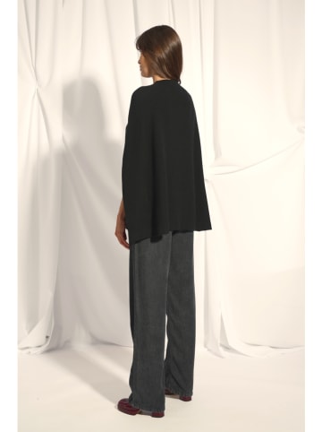 Just Cashmere Kaschmir-Poncho "Alloa" in Schwarz