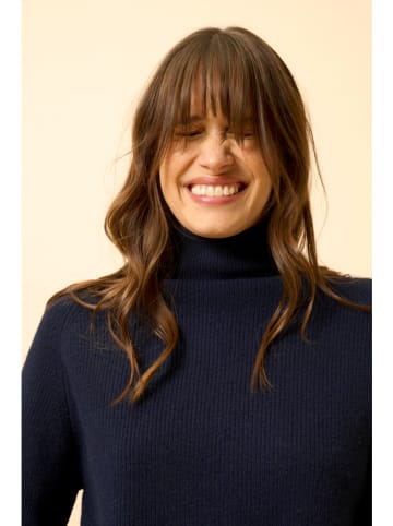 Just Cashmere Kaschmir-Rollkragenpullover "Alyssa" in Dunkelblau