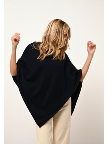 Just Cashmere Kaschmir-Poncho "Ashley" in Dunkelblau