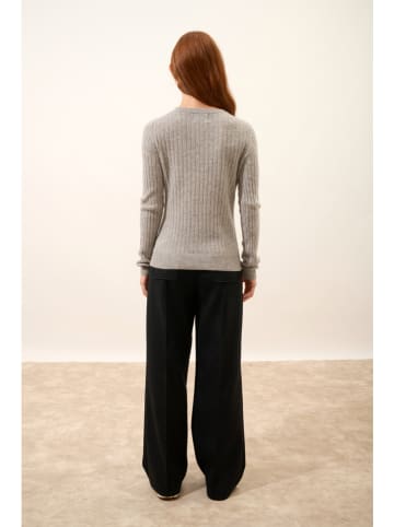 Just Cashmere Kaschmir-Pullover "Avana" in Grau